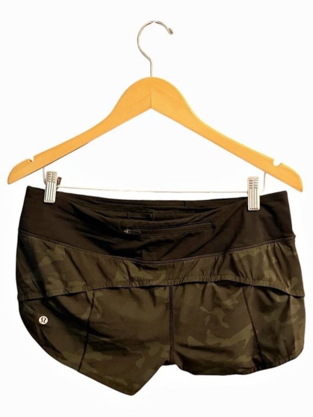 lululemon Speed Up Short 2.5" Green & Black Camo